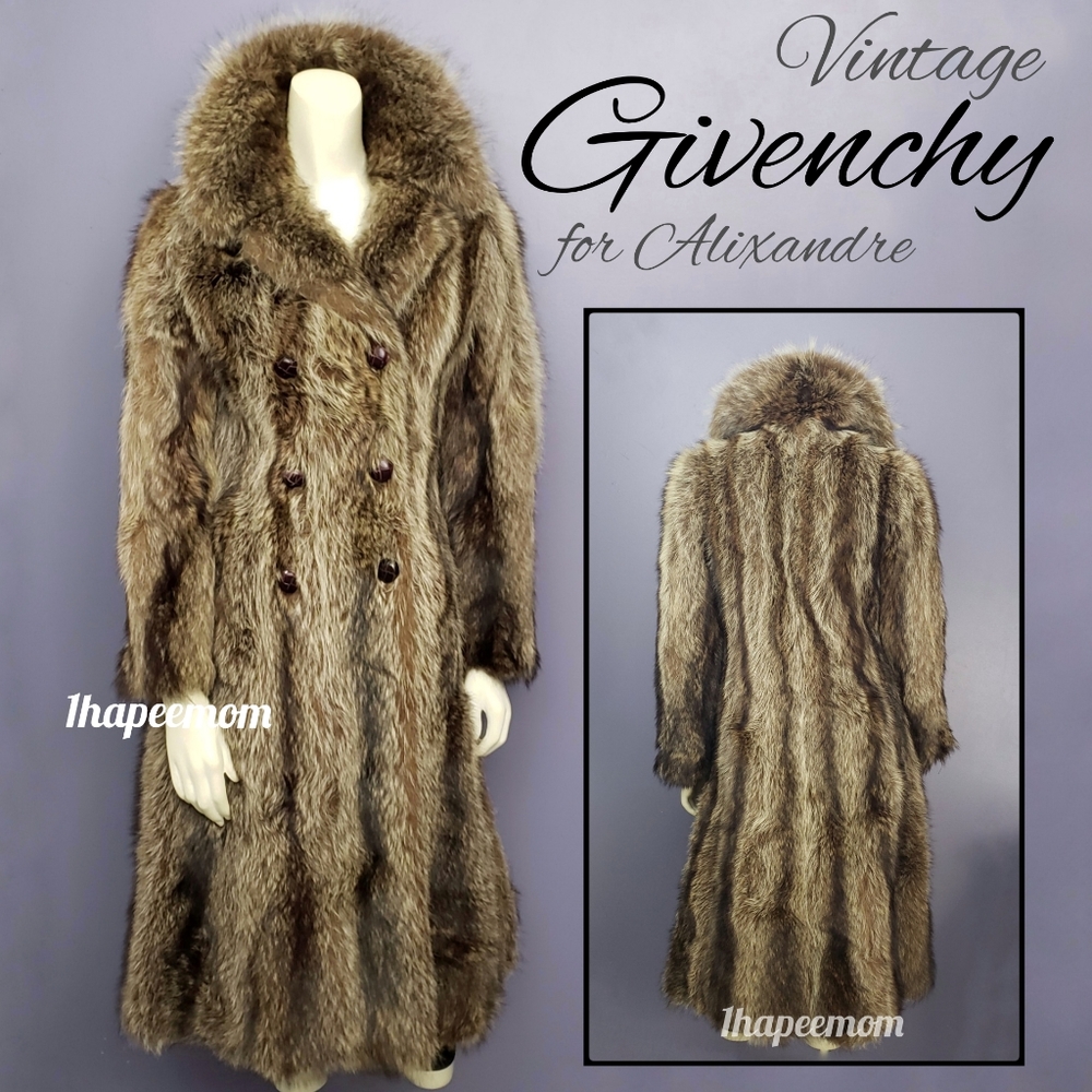 Givenchy Coat Fur Long Length Double Breasted - Picture 8 of 8